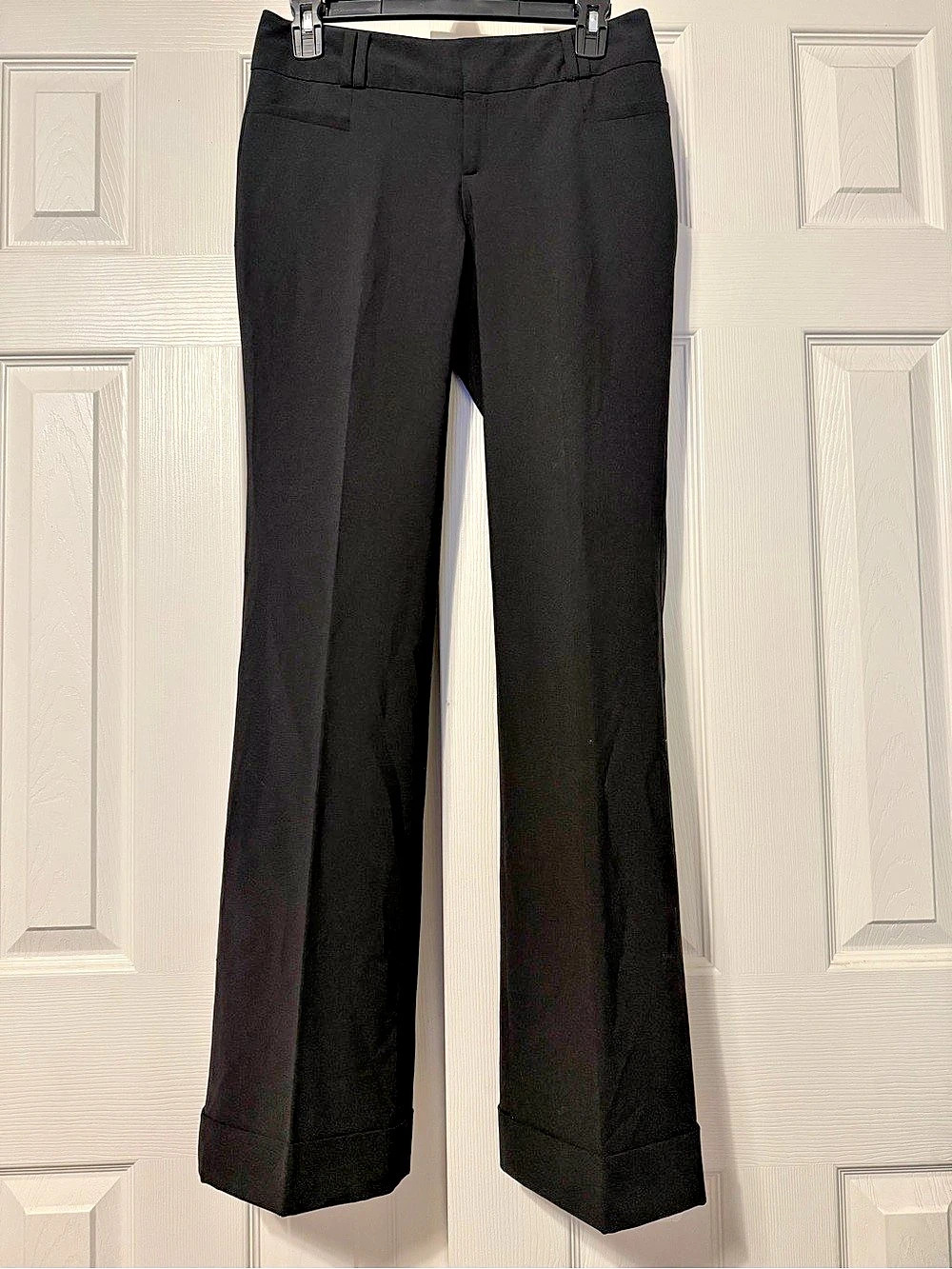 Banana Republic Ryan Fit Black Wool Blend Flare Pants Size 0